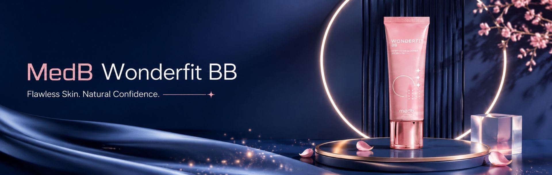 MedB Wonderfitt BB Cream tube with a sleek design, showcasing its K-Beauty formula for flawless skin.